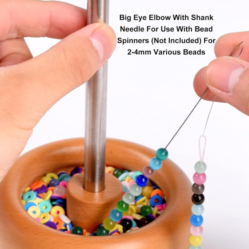AUTEMOJO Large Eye pin with Handle, 5.3 "Stainless Steel Bead pin is Used for Bead Rotating Machine, Plastic Bead, Glass Bead, DIY Manual Bead Bracelet, Ring, Necklace Decoration (6 Pieces) - Image 5